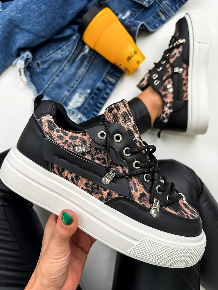 Leopárdmintás női sportcipő LEYNA - next