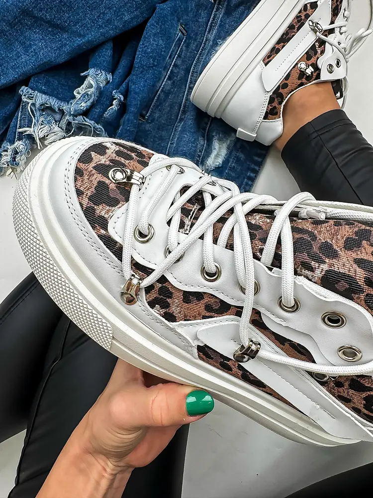 Leopárdmintás női sportcipő LEYNA - next