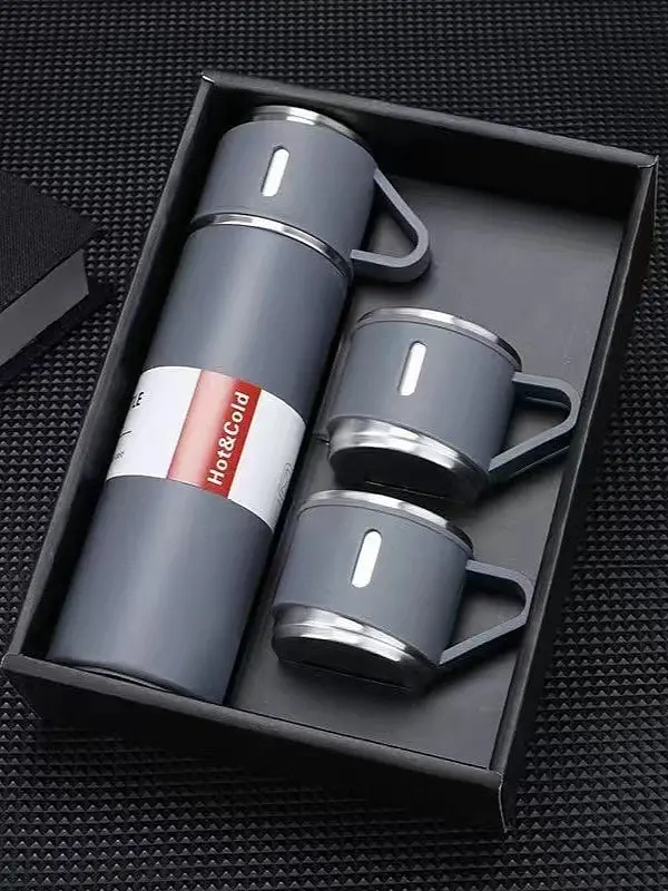 Ajándék termosz készlet 3 bögrével - 500 ml