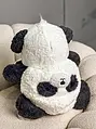 Plüss játék 2in1 (panda/nyuszi) - 37 cm