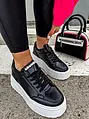 Fekete platformos női sportcipő LITAO