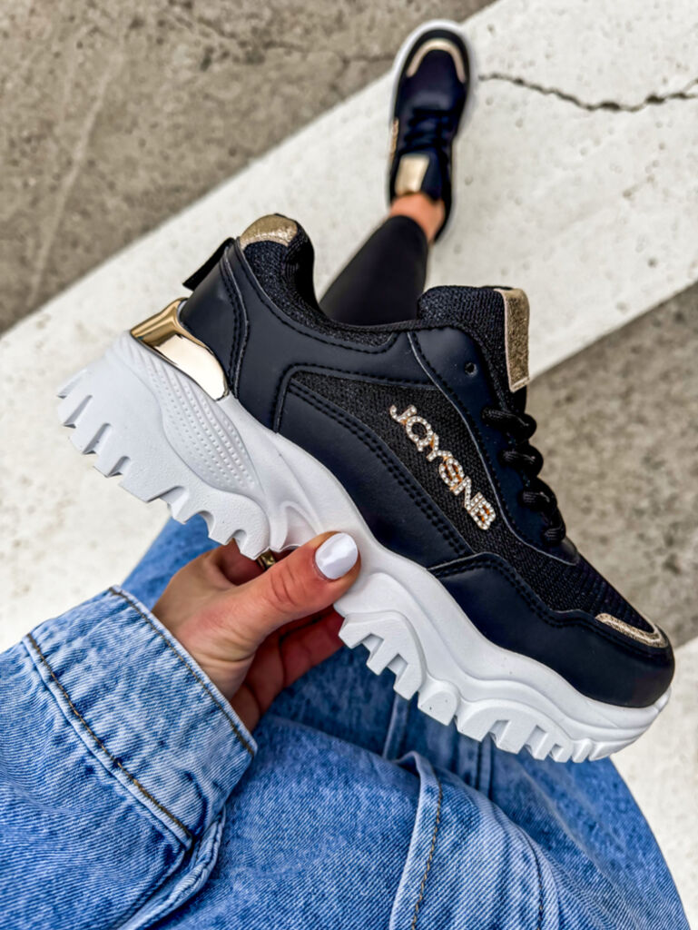 Csillogós sportcipő arany színű díszítéssel HARLOW - next