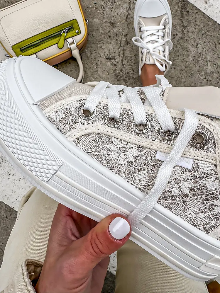 Bézs csipkés sportcipő MEGHAN - next