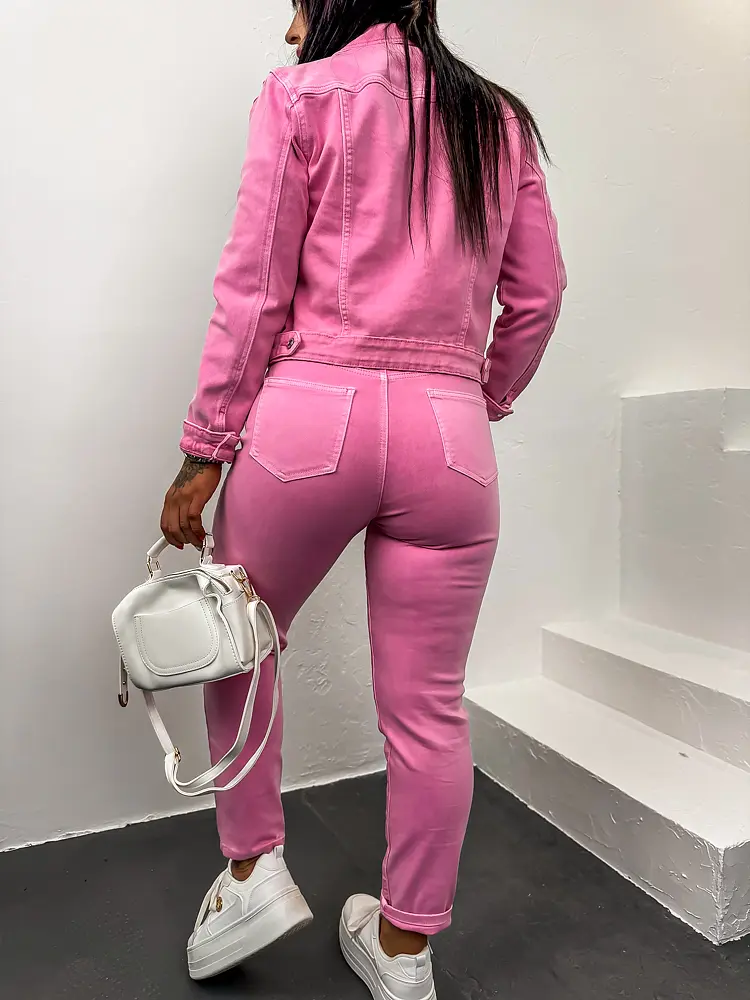 Magas derekú rózsaszín mom fit farmer  - next