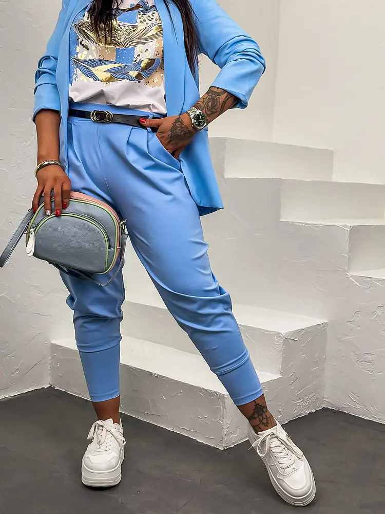 Gumis derekú sportosan elegáns nadrág övvel ROZI - next