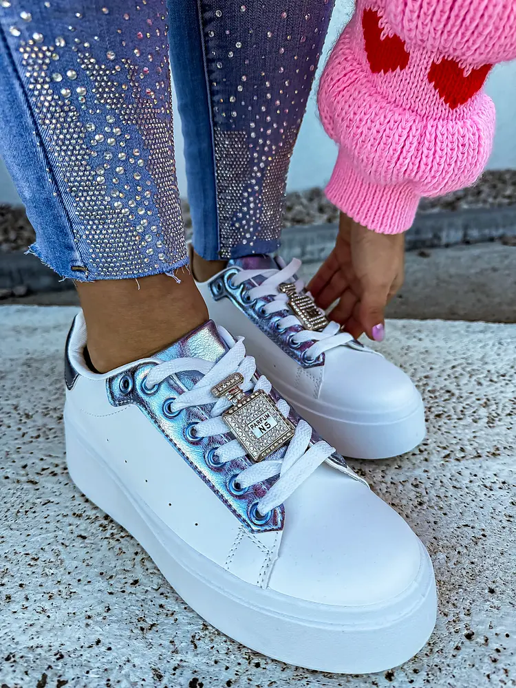 Női sportcipő ezüst színű dísszel YASMINE - next