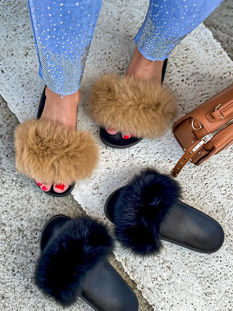 Műszőrmés női papucs ROMILA - next