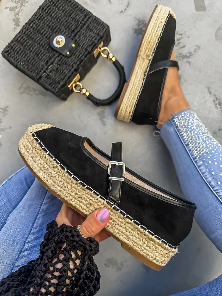 Fekete espadrille szandál MAPIYA