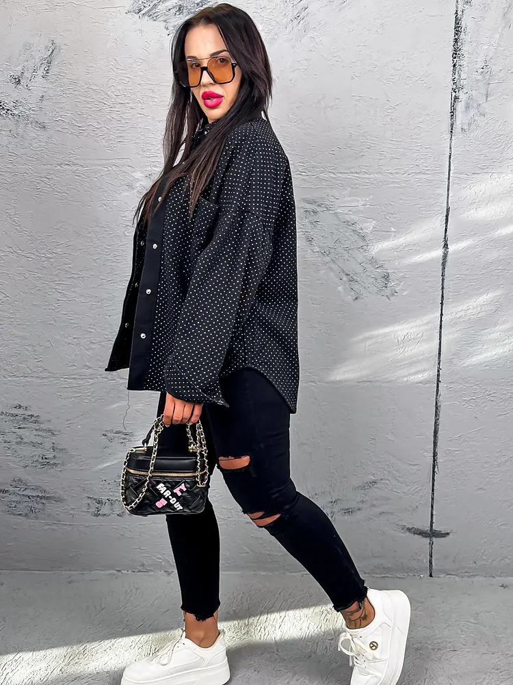 Ezüst nittekkel díszített farmerdzseki GRETA - next