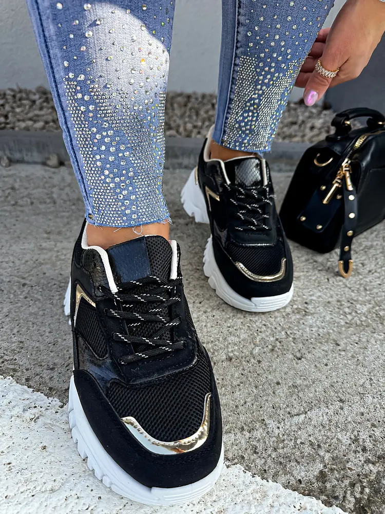 Fekete női sportcipő MANARA - next