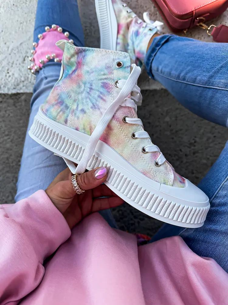 Színes magasszárú sportcipő RAINBOW - next