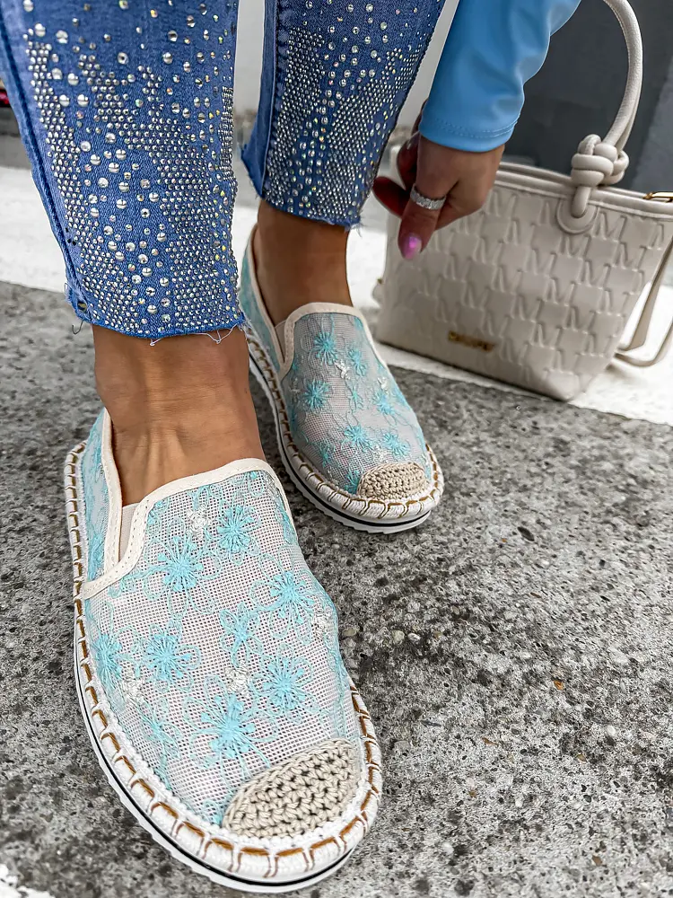 Hímzett hálós espadrilles VIVITA - next