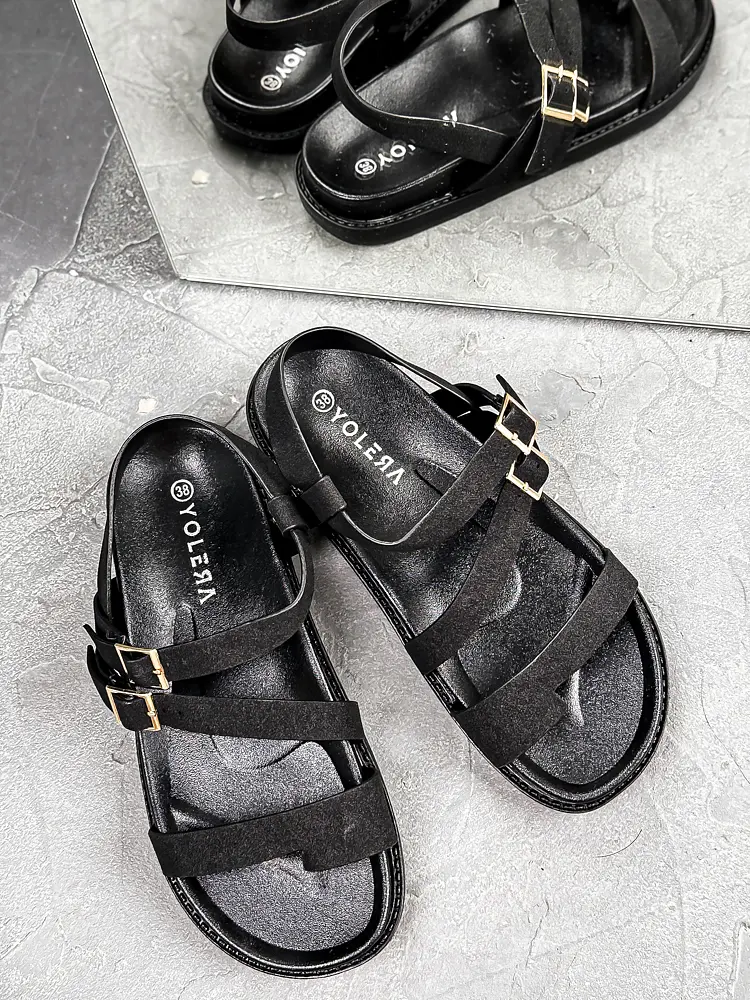 Fekete női szandál SAFIA - next