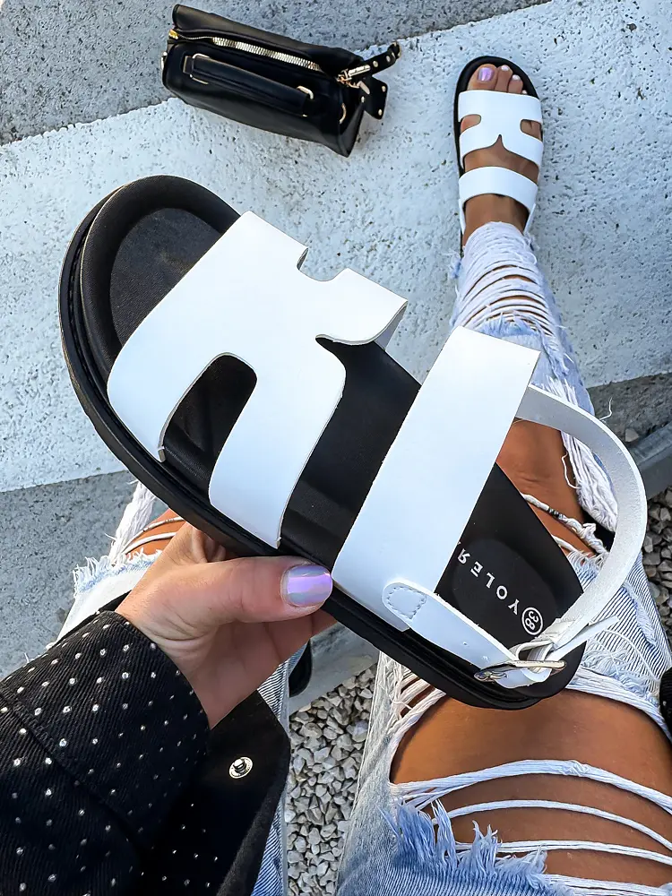 Fehér női szandál EVONA - next