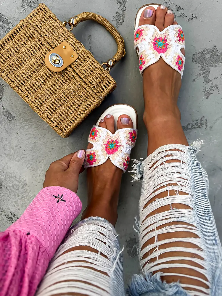 Elegáns hímzett papucs MYSTRA