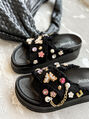 Kövekkel díszített farmer papucs COLLINS