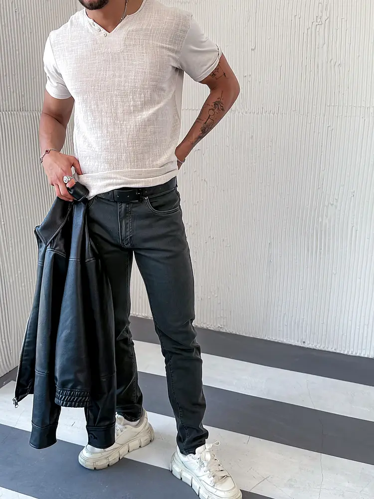 Bézs férfi póló - next