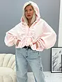 Világos rózsaszín kapucnis cipzáras felső DIXIE