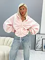Világos rózsaszín kapucnis cipzáras felső DIXIE