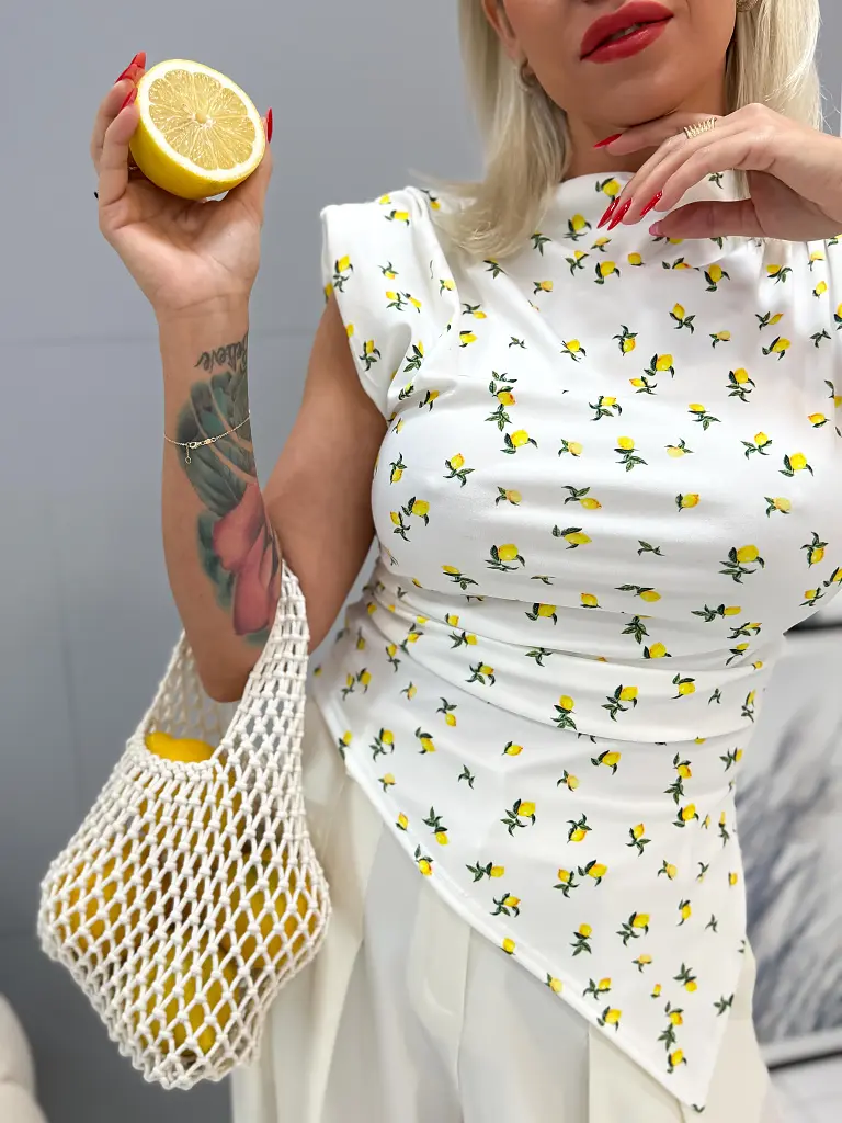 Fehér makramé táska ALEISHA