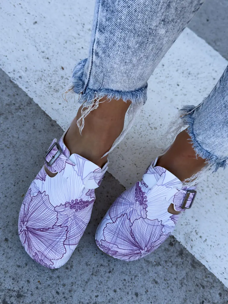 Mintás egészségügyi papucs HIBISCUS - next