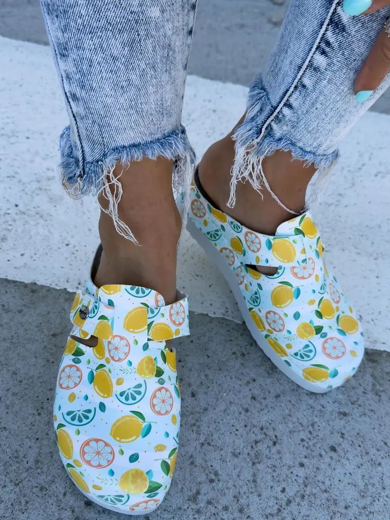 Mintás egészségügyi papucs LEMONE - next