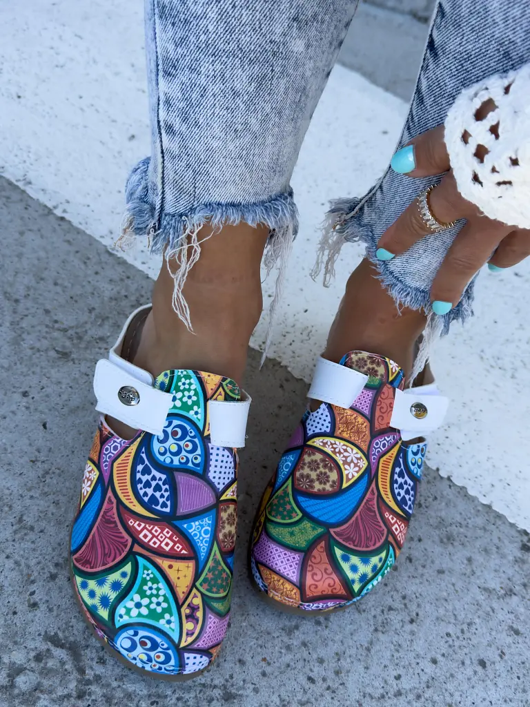 Mintás egészségügyi papucs SPRING