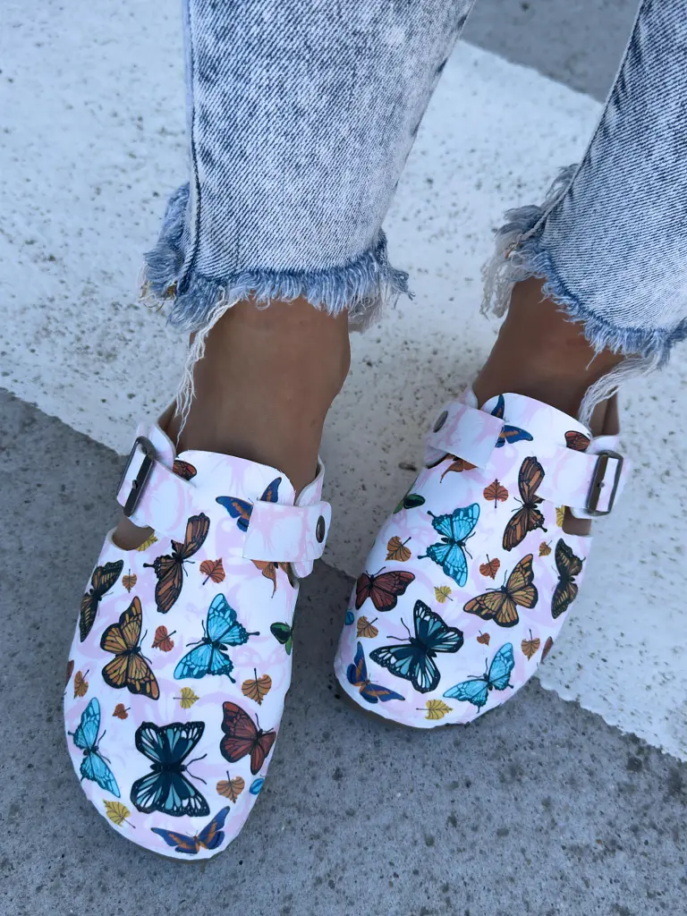 Mintás egészségügyi papucs BEYAZ - next