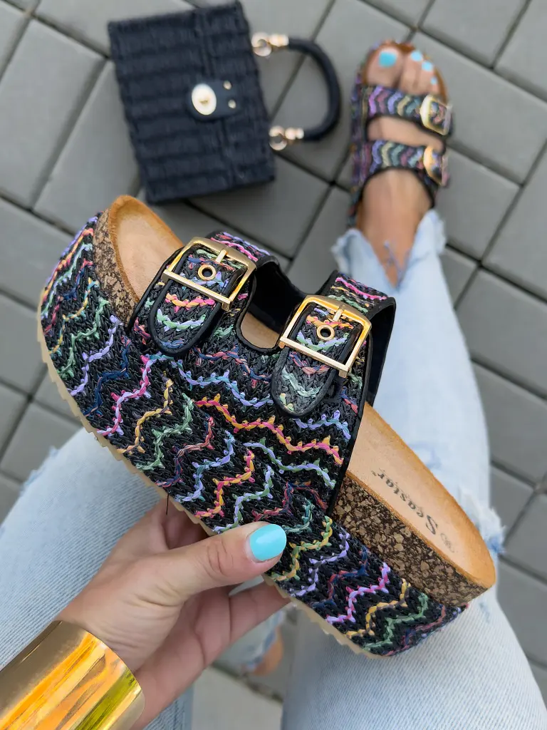 Platformos mintás papucs DATOLA - next