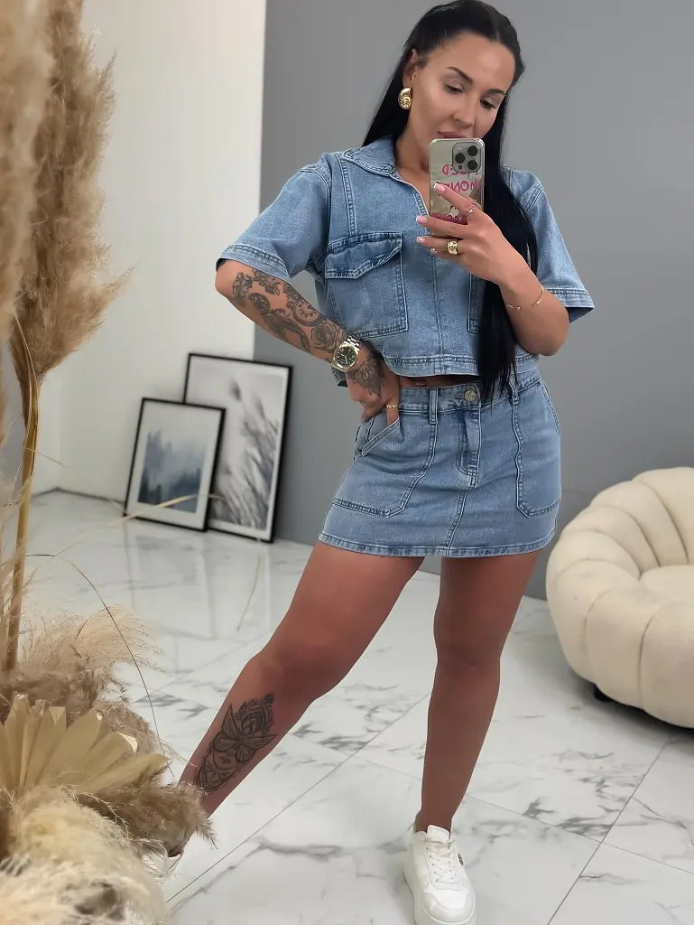 Zsebes farmer miniszoknya SANDRA