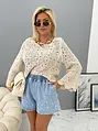 Bézs horgolt blúz COSETTE