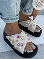 Kövekkel díszített farmer papucs COLLINS