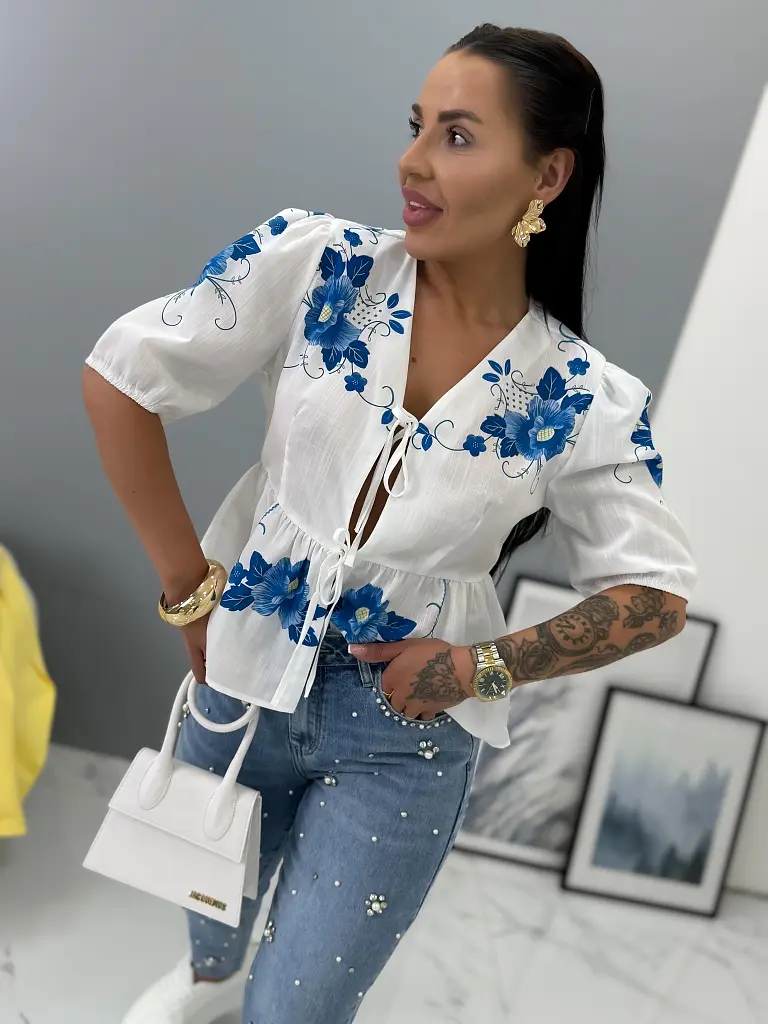 Virágmintás női blúz VANORA