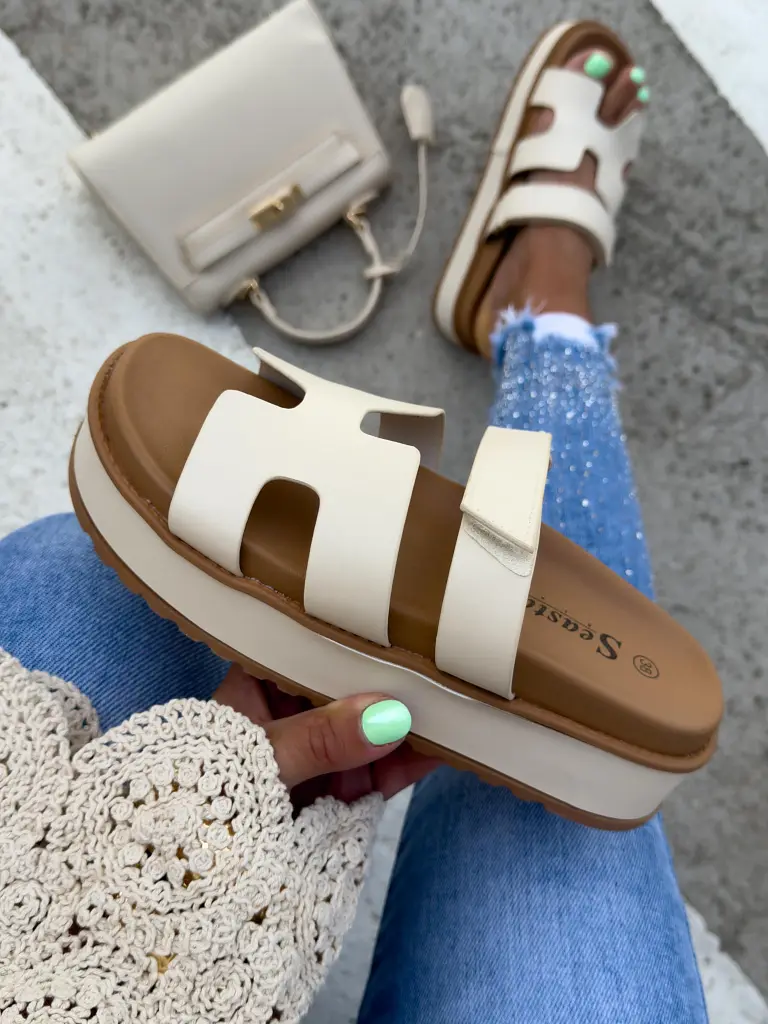 Bézs női papucs JOURNEY - next