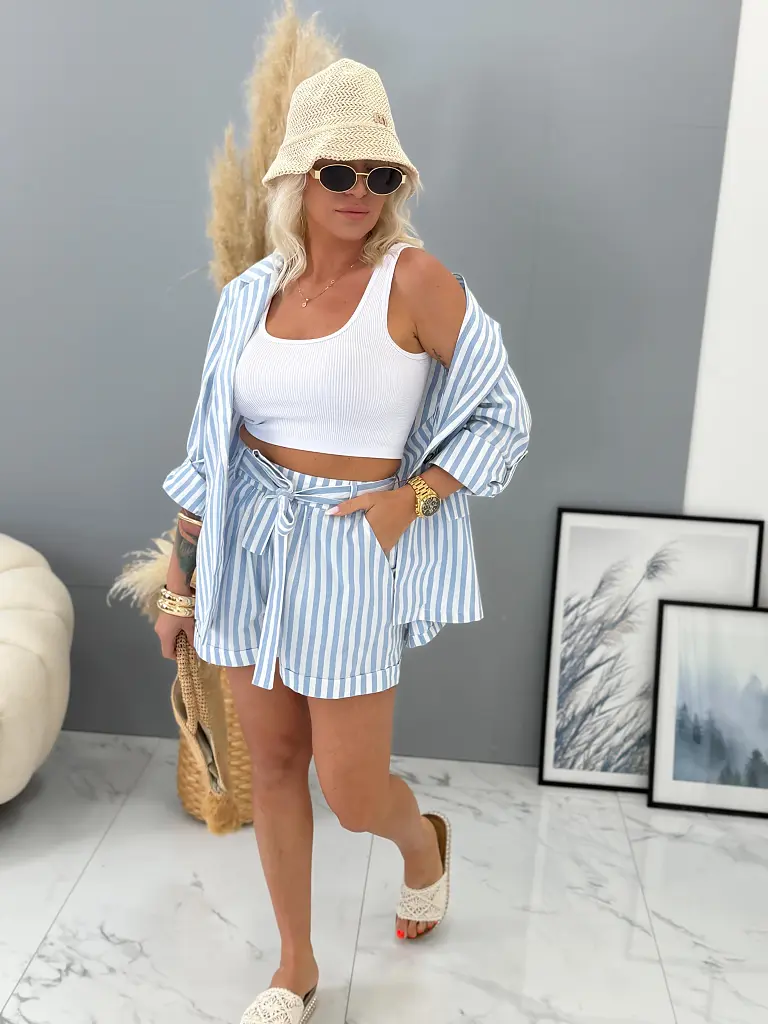 Csíkos női szett övvel DANIELA - next