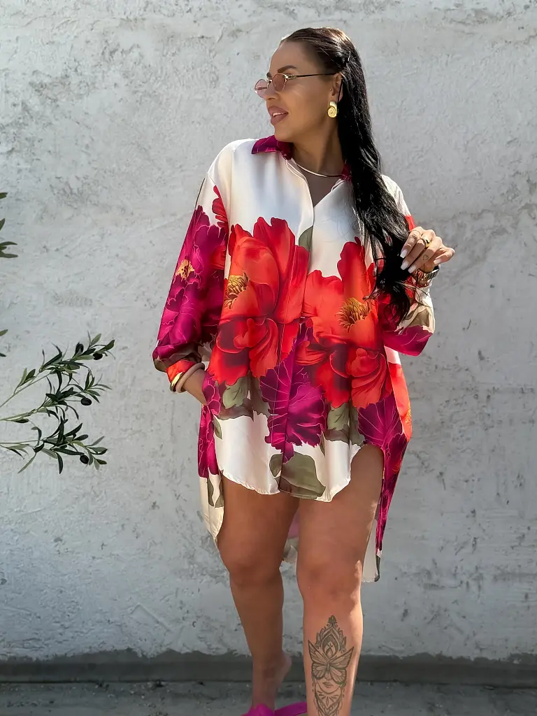 Virágmintás szatén blúz CARMON - next