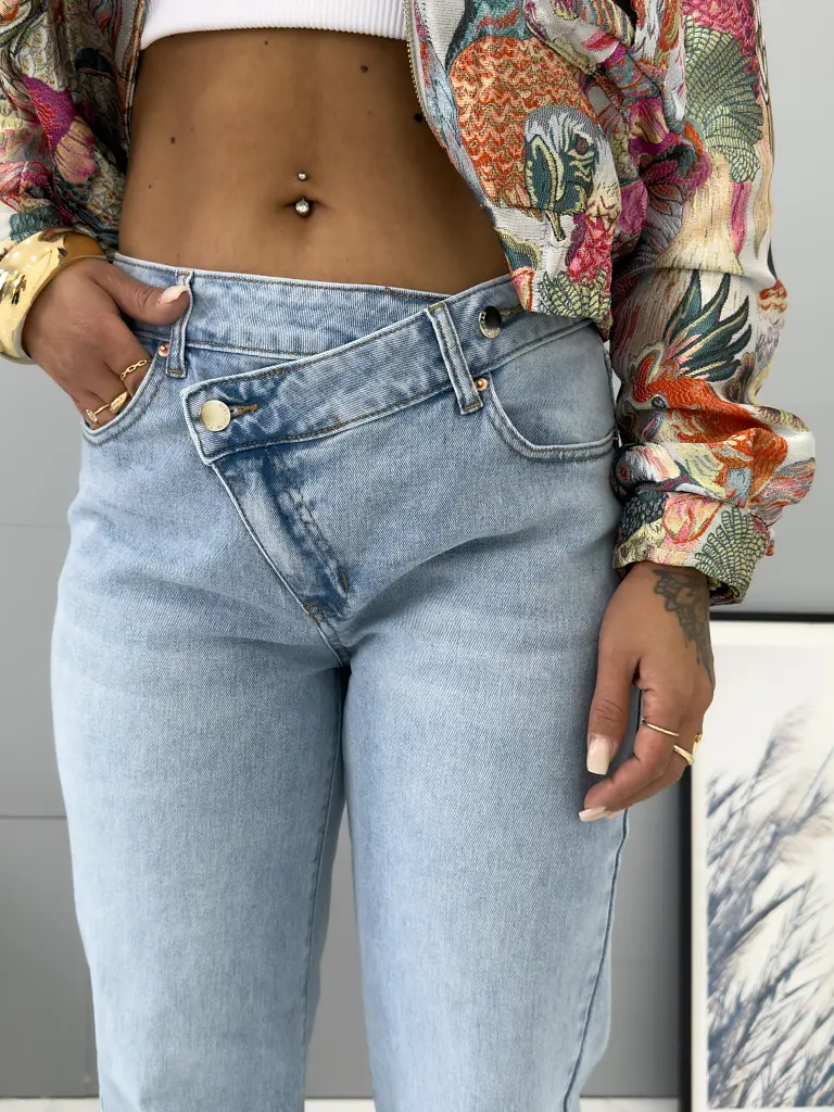 Premium magas derekú wide-leg farmer - next