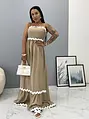 Bézs maxi ruha LILITH