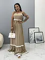 Bézs maxi ruha LILITH