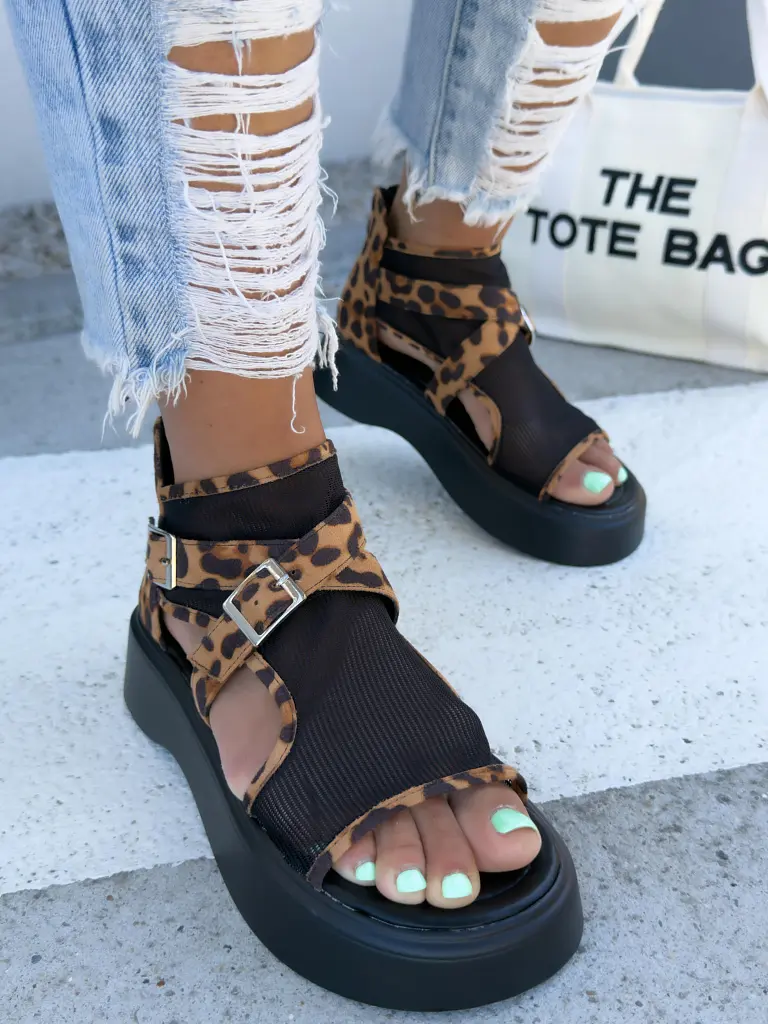 Leopárdmintás női szandál ZINEB - next