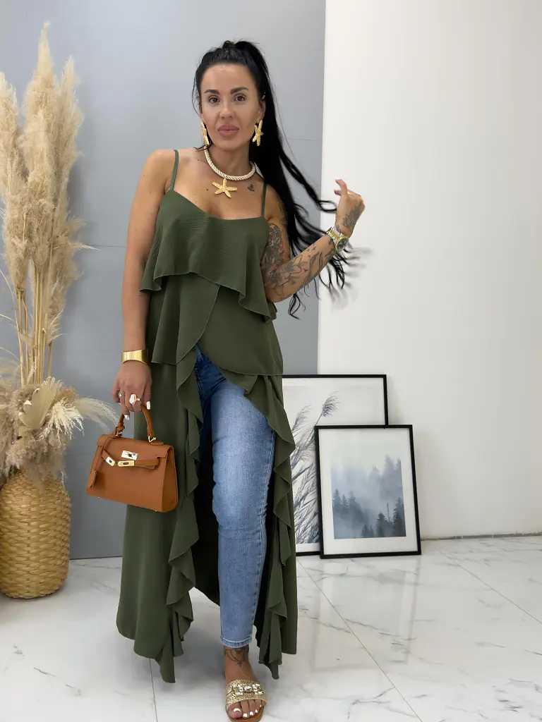 Aszimmetrikus vékony pántos top EMILY - next