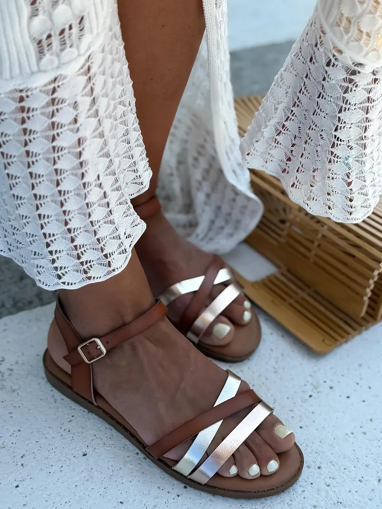 Női camel arany szandál MICHELLE - next