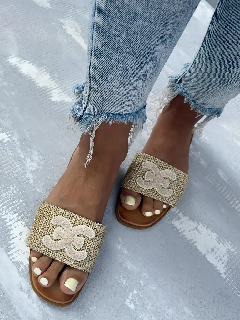 Bézs női papucs DEBRA - next