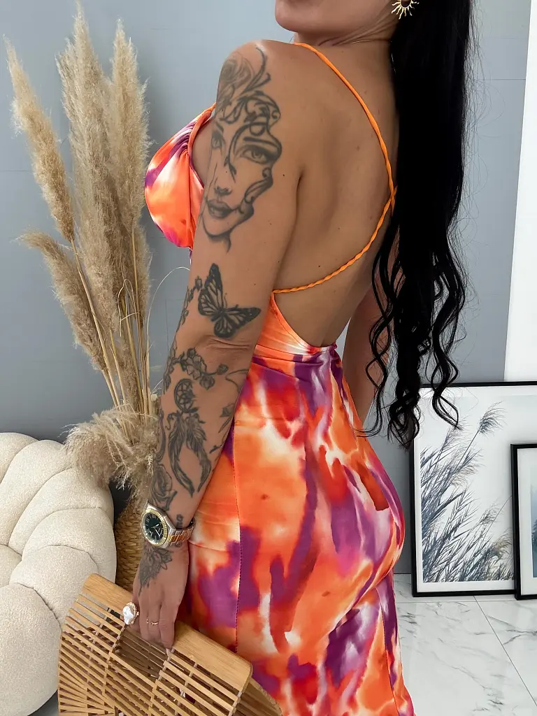 Spagetti pántos hátán nyitott ruha DENISE - next