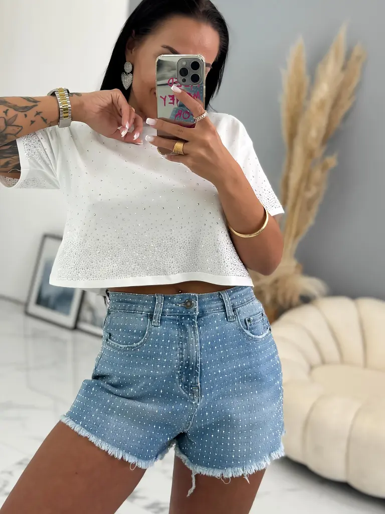 Kövekkel díszített farmersort DEBY - next