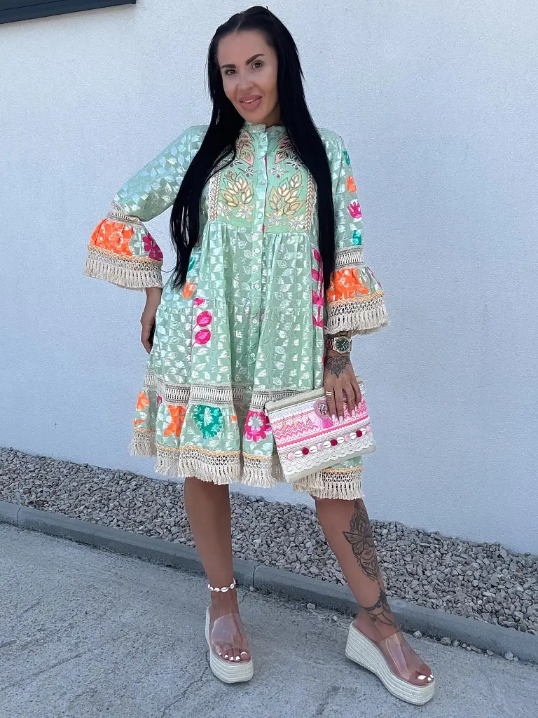 Mintás boho stílusú ruha MARINA