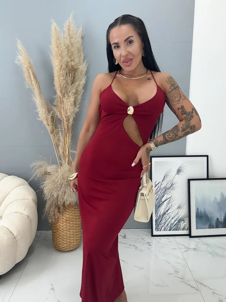 Nyitott hátú hosszú cut-out ruha DAVY - next