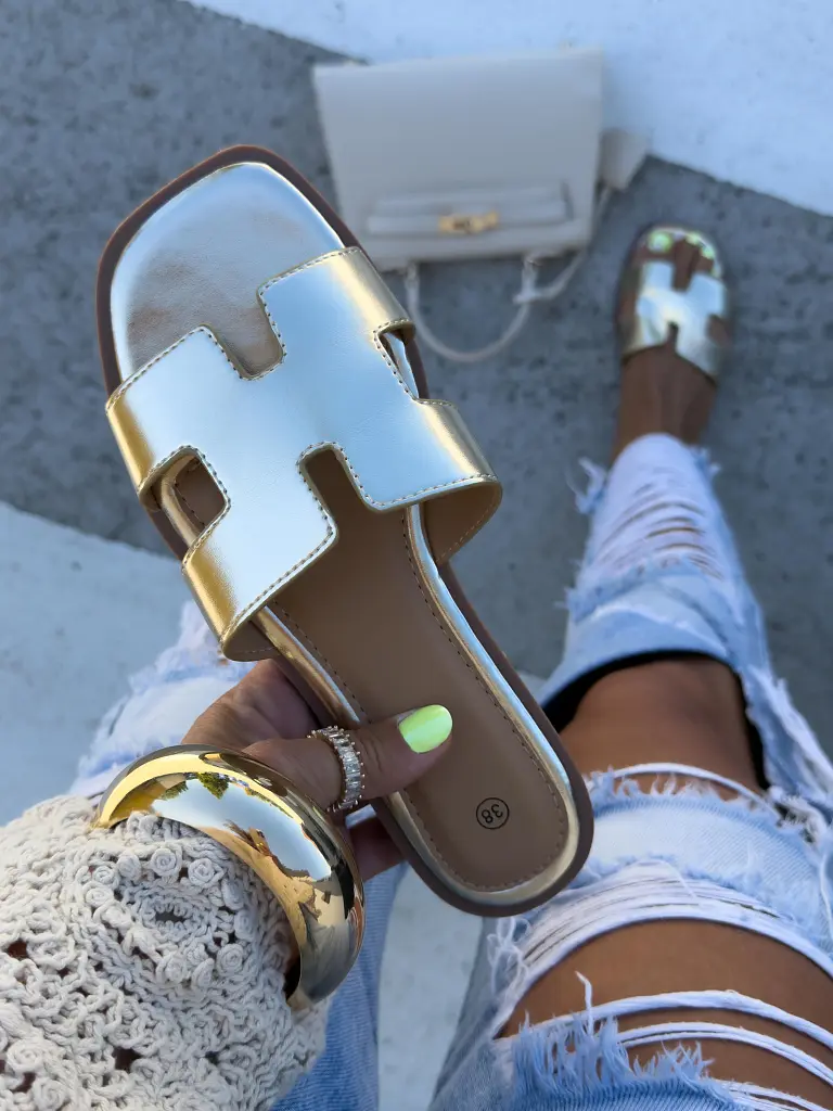 Arany színű női papucs MEREDITH