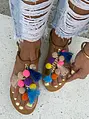 Szandál színes díszekkel VEVINA