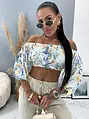 Virágmintás crop-top TESSA